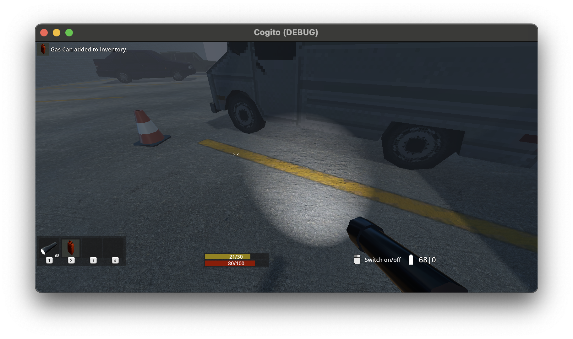 After picking up the object