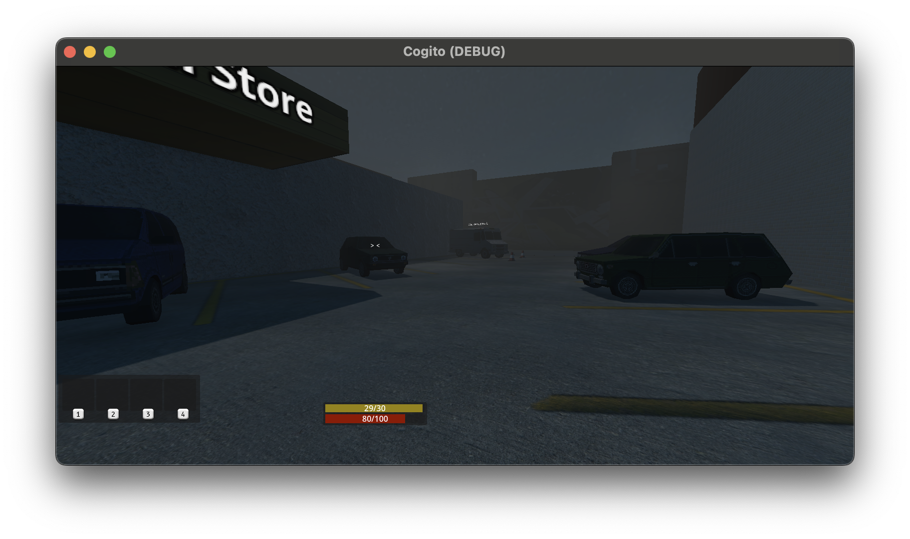 Parking Lot area with lighting effects