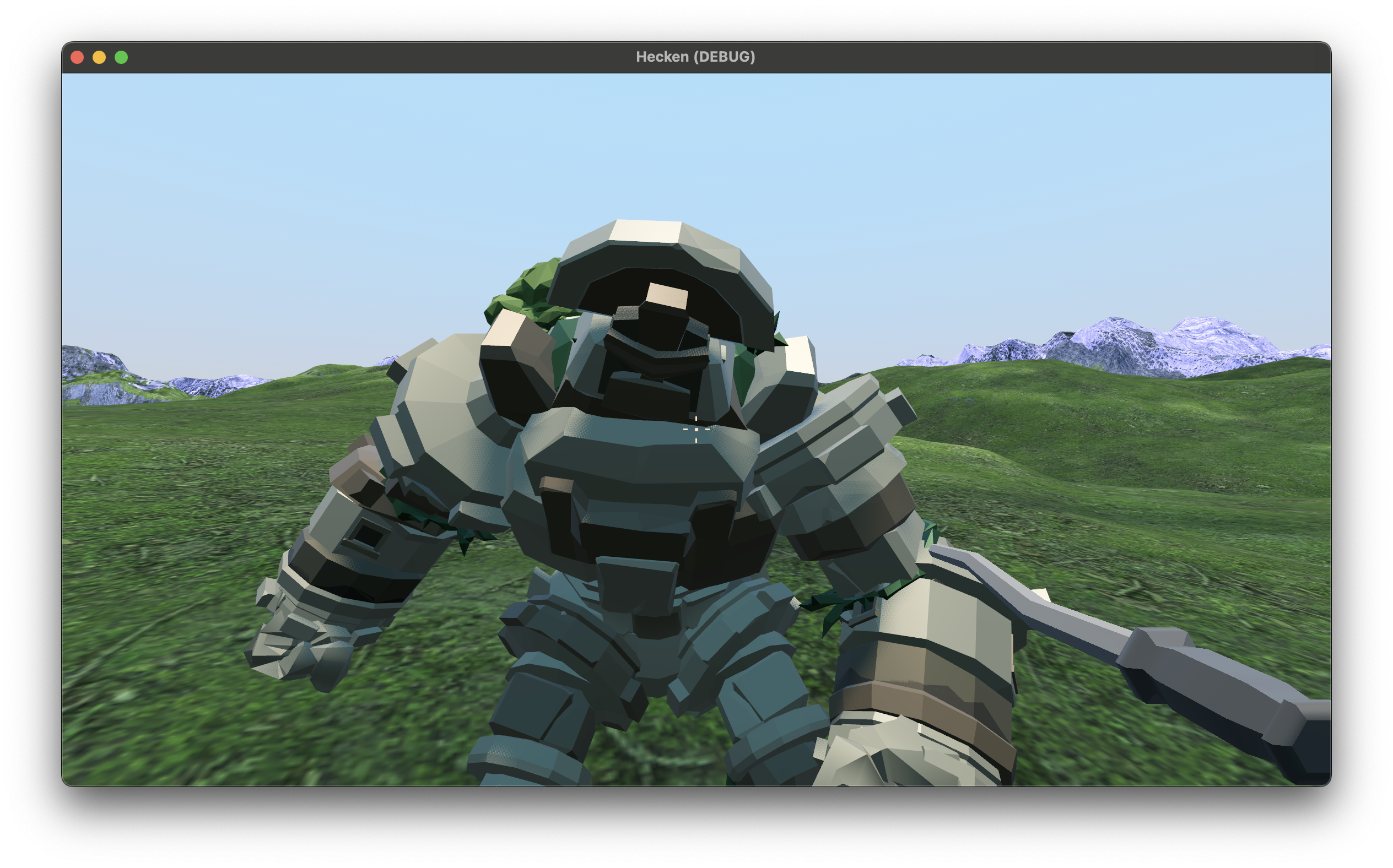 Golem enemy, melee attacking the player