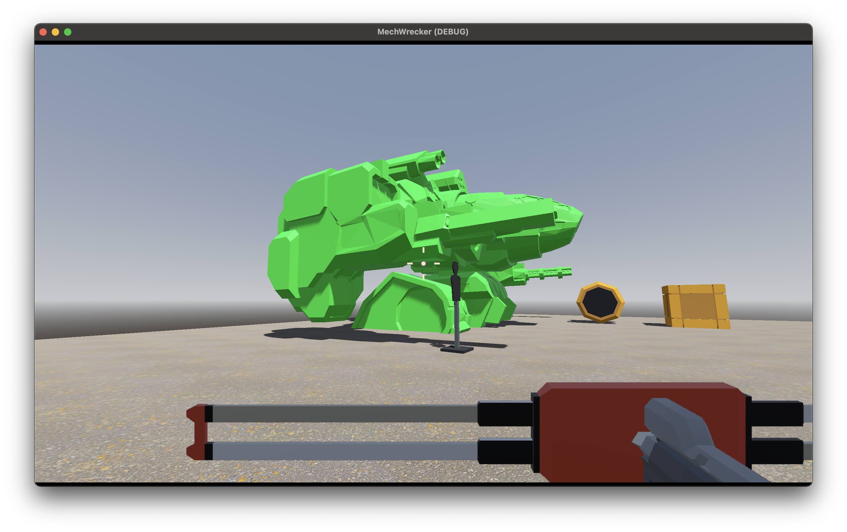 Initial mech model after being sliced, and before being optimized