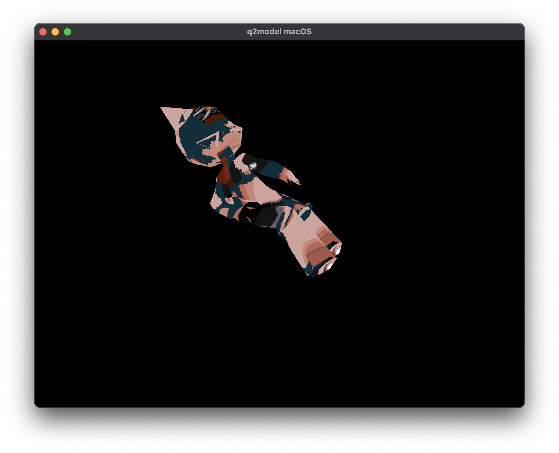 Astroboy Model with incorrect texture mapping, due to an issue with the winding order